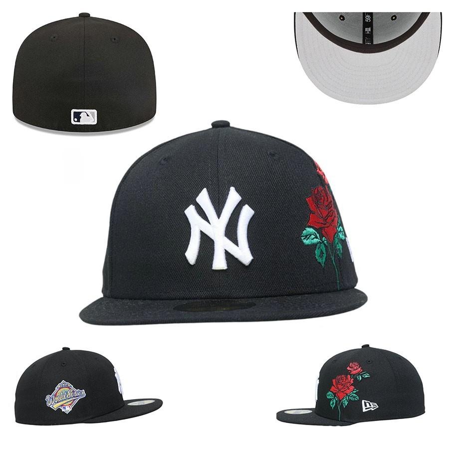 Baseball Cap New Letter Embroidery Fully Enclosed Cap New York Yankees Cap Non-Adjustable Size Hat