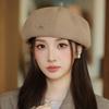 Casual Bow Beret Women's Autumn and Winter New Warm Versatile Octagonal Bud Hat