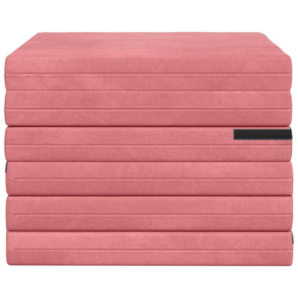 Folding Sofa Bed 140 x 67 x 45 cm Pink