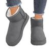 Damen Winter Schneestiefel im britischen Stil, dicke Sohle, rutschfest, Plüsch