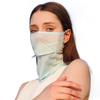 Summer Uv Protect Sun Proof Face Scarf Neckline Mask Ice Silk Bib Face Mask