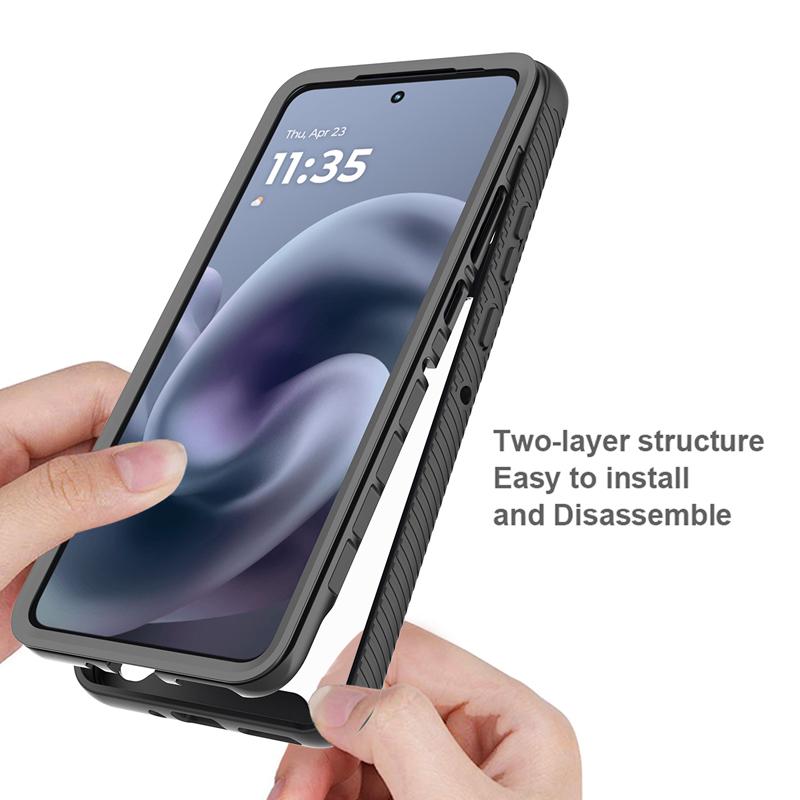 For Motorola Moto G86, G56 Case Soft Bumper + Crystal Clear Hard Back Panel 360 Protect Shockproof Cover For MOTO G 86
