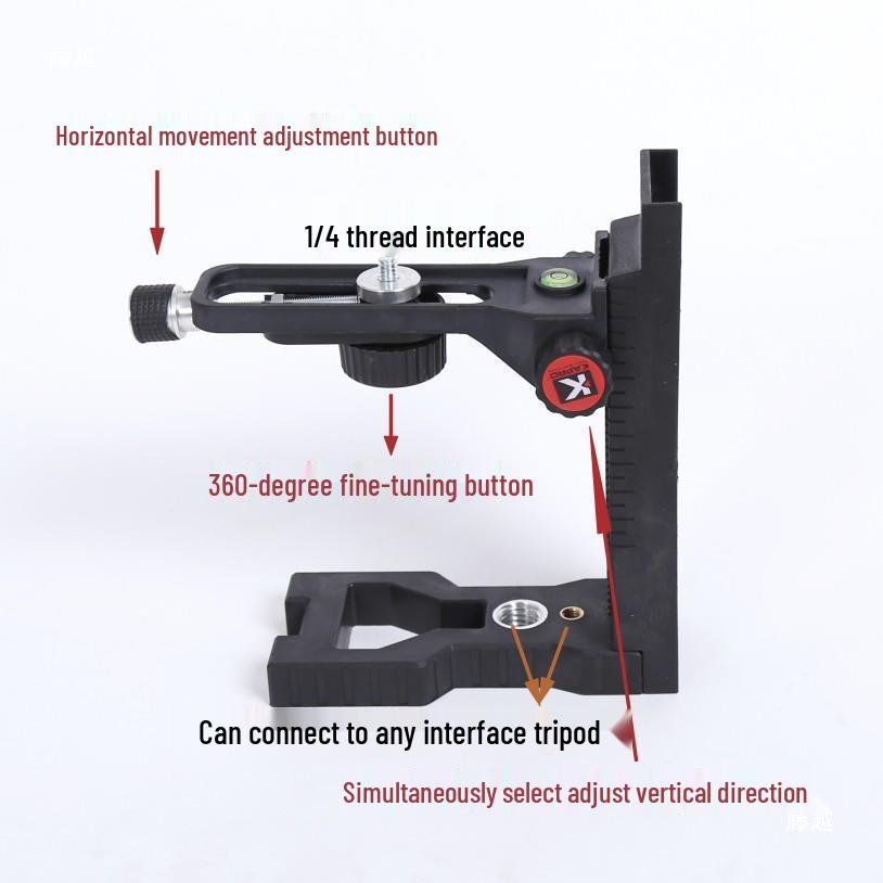 Infrared Laser Level with Multi-functional L-Type Lifting Bracket - Strong Magnetic Ceiling & Wall Mount
