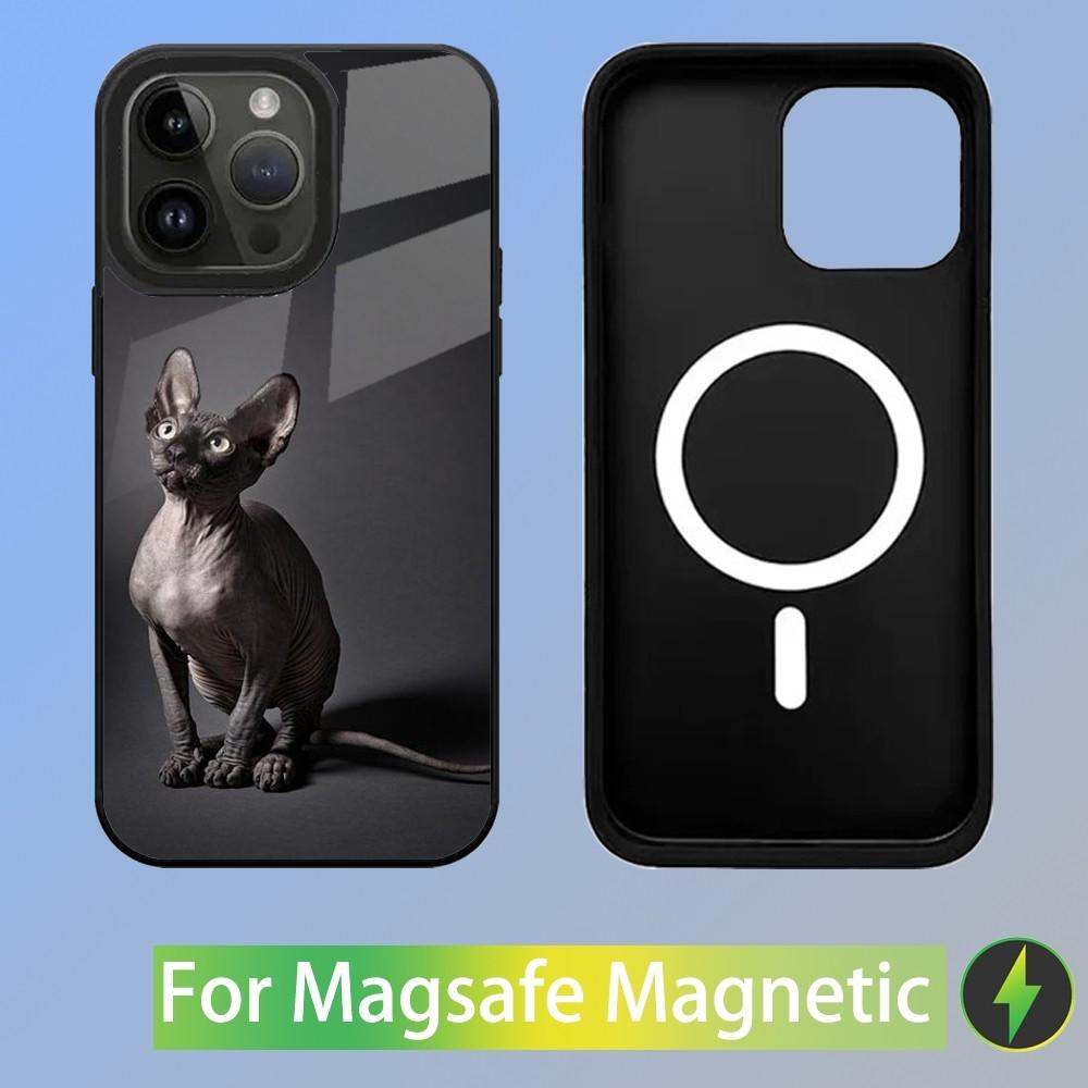 Pet Sphynx Sphinx Cat Phone Case For iPhone 15,14,13,12,11,Plus,Pro,Max Mini Magsafe Magnetic Wireless Charging