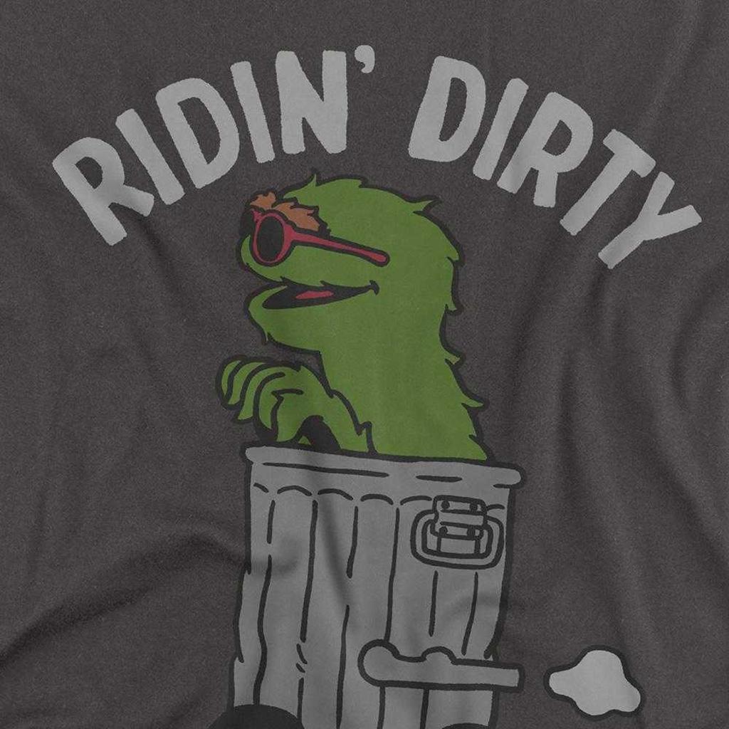 Sesame Street Unisex Adult Ridin Dirty Long-Sleeved T-Shirt