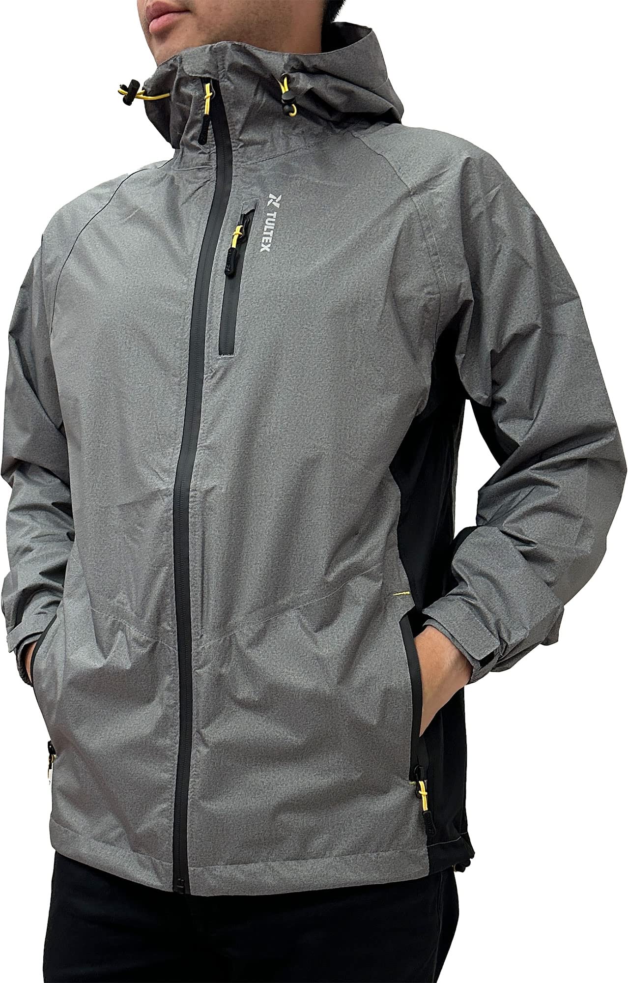 

[Tultex] Stretch Rain Jacket, All-Weather, Windproof, Waterproof, Water Pressure Resistance 10,000mmH₂O, Moisture Permeability 20,000g/m²24hrs, Men s