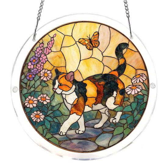 Yousheng Acrylic Puzzle Suncatcher DIY Jigsaw Puzzle Suncatcher Kit with UV Printed Design Colorful Window Hanging Ornament for Home Garden Decor