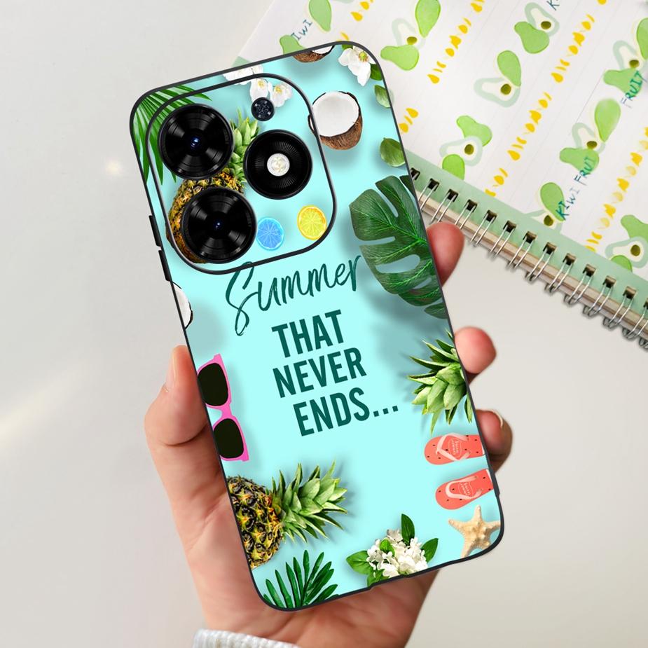 For Infinix Smart 8 Case X6525 Luxury Popular Painted Cover Matte Phone Case For Infinix Smart 8 Smart8 Soft Fundas 6.6'' Bumper