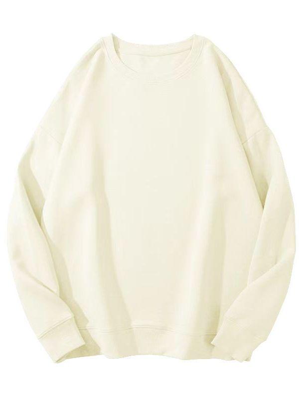 Unisex 280g Velvet Thickened Hoodie - Autumn/Winter 2023: Round Neck, Solid Color, Casual Loose Fit