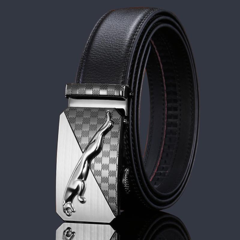 Men's High-End Genuine Leather Automatic Buckle Belt