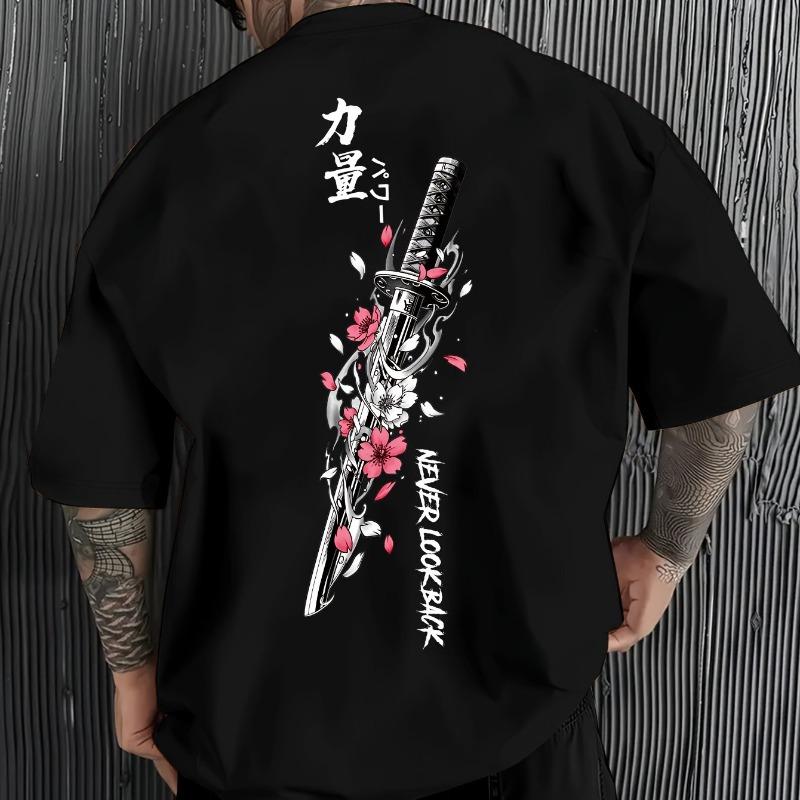 Japanese Samurai Sword Printed Tshirt Unisexs Tshirt Summer New Item Suitable For Both Unisex And Unisex Casual Tshirt