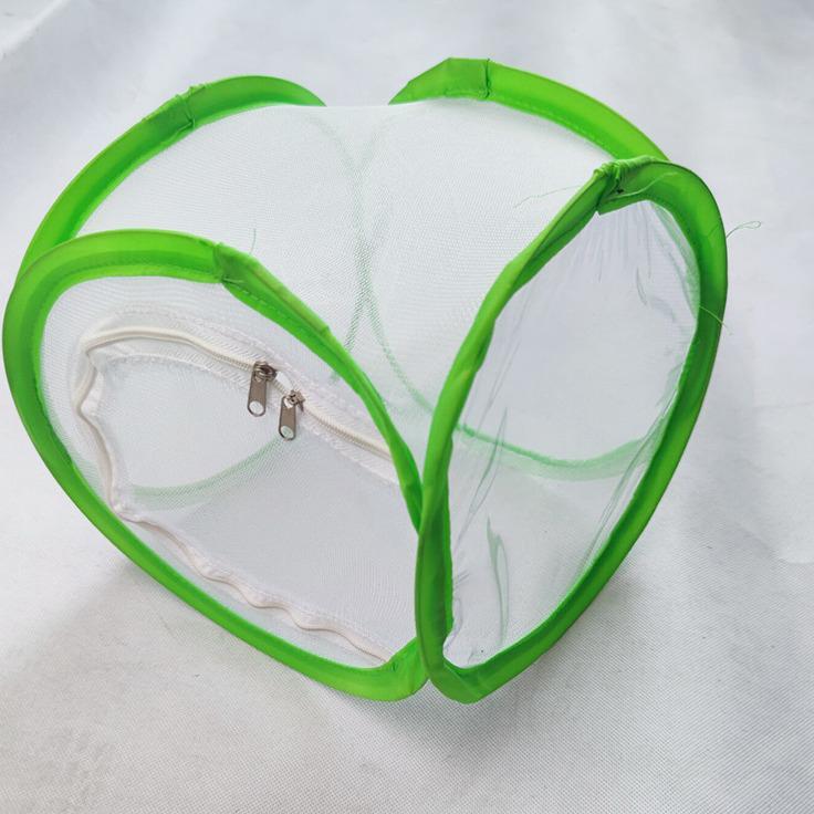 Compact Folding Butterfly & Reptile Cage with Mosquito Net - PVC Pet Breeding & Plant Greenhouse Box for Small Animals