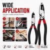 Glue Coated Handle Screw Extractor Pliers Non-Slip Jaws Combination Pliers  Home Electrical Repair