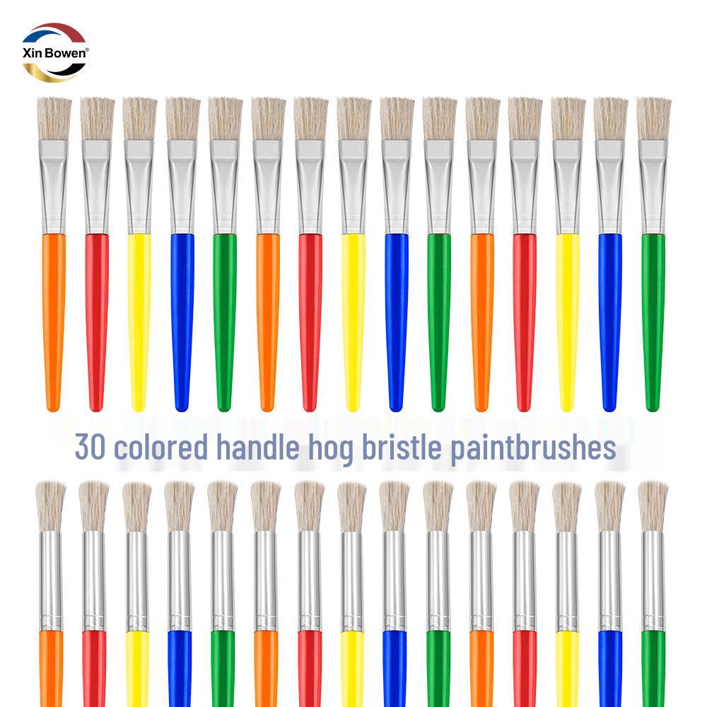 10-Piece Nylon Oil & Acrylic Paint Brush Set for Students