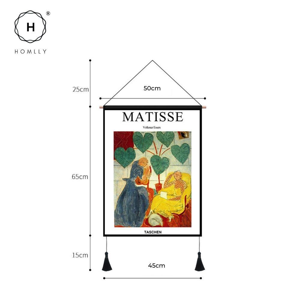 HOMLLY Matisse Mid Century Modern Home Wall Hanging Tapestry Painting