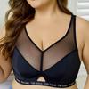 Plus Size Thin Adjustable Minimizer Bra for Women Gathered Lifting Anti-Sagging Support Intimates for Full Bust