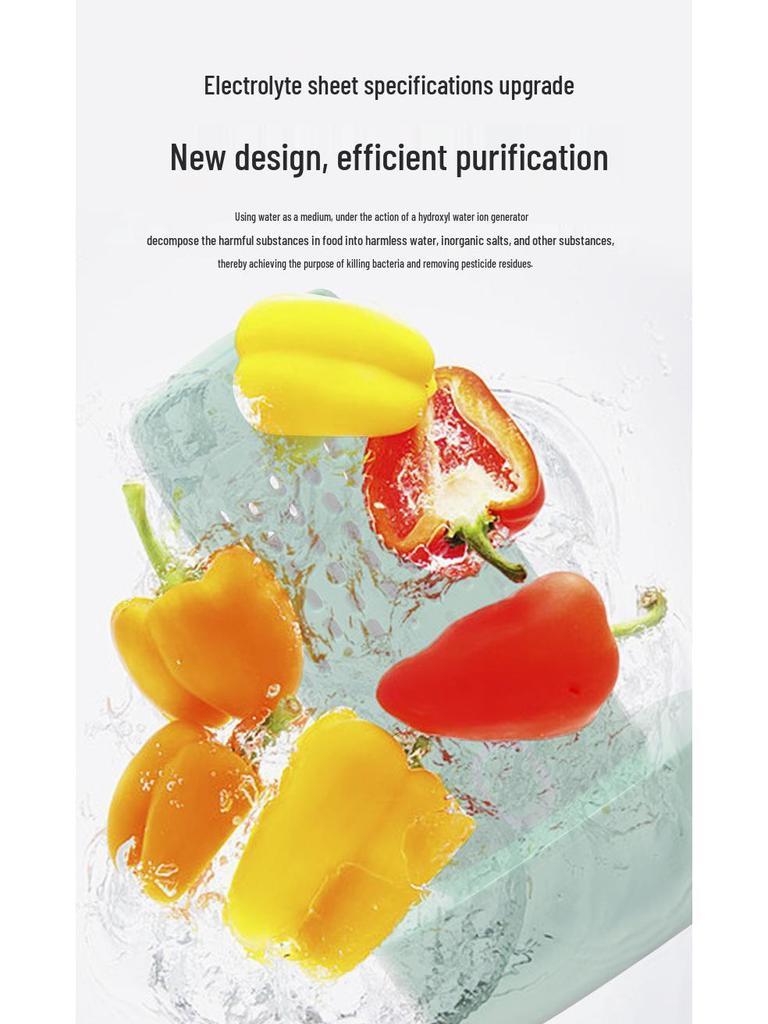 Automatic Wireless Fruit & Vegetable Washer: Portable Capsule for Pesticide and Residue Removal, Sterilization, and Disinfection