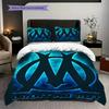 House Marseille Right Goal Three-piece Set (1 * Duvet Cover + 2 * Pillowcase, Without Core) 2D Flat Soft and Comfortable Duvet Cover and Pillowcase