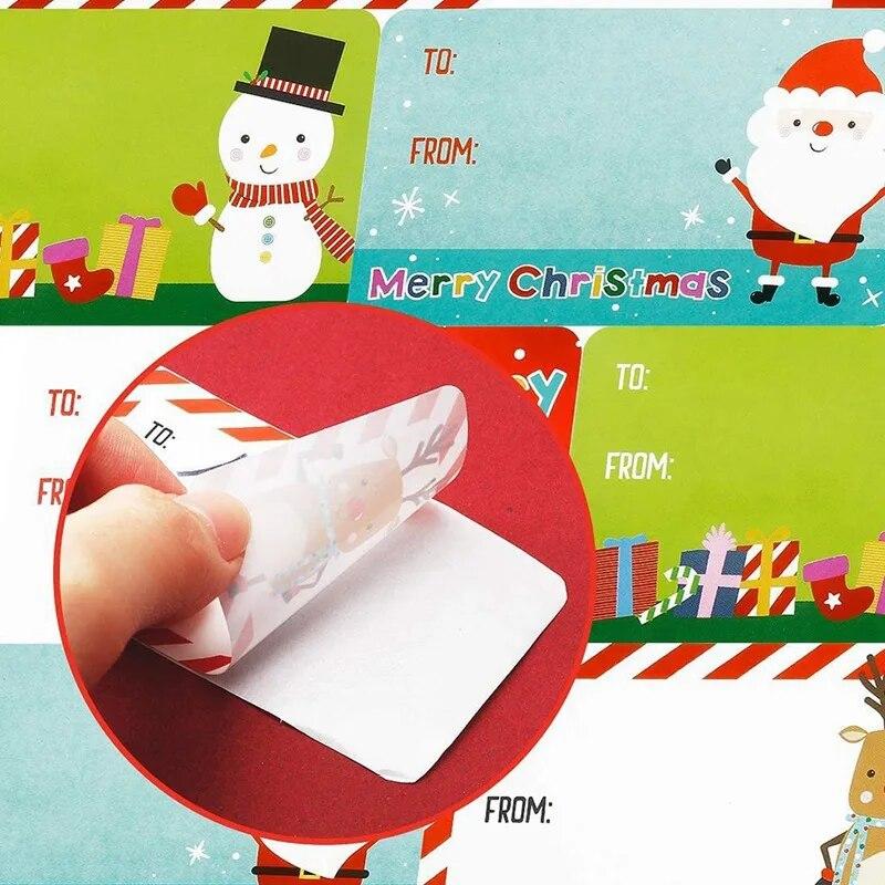 500Pcs Envelope Merry Christmas Decorations For Home 2023 Cristmas Xmas Seal Labels DIY Gifts Christmas Gift Packaging Stickers