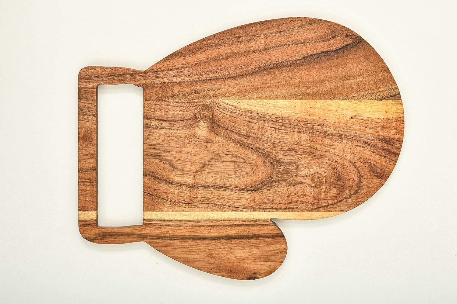 

Разделочная доска из дерева в форме перчатки для кухни, забавное сервировочное блюдо в форме перчатки Санты, доска для сыра для украшения Large коричневый