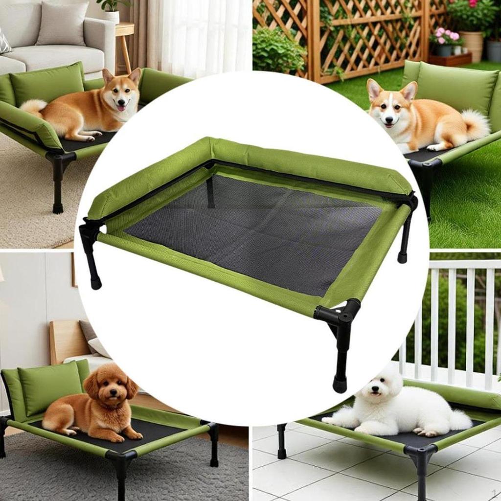 Bed Lichtgewicht Comfortabel Draagbaar Rustbed voor Kleine Middelgrote Honden Binnen Buiten Huis