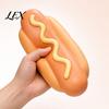 Funny Desk Accessories for Men Women Giant Hot Dog Squeeze Toy, 8.3" Slow Rising Realistic Food Shaped Cute Desktop Decorations Work Soft Stress Ball,