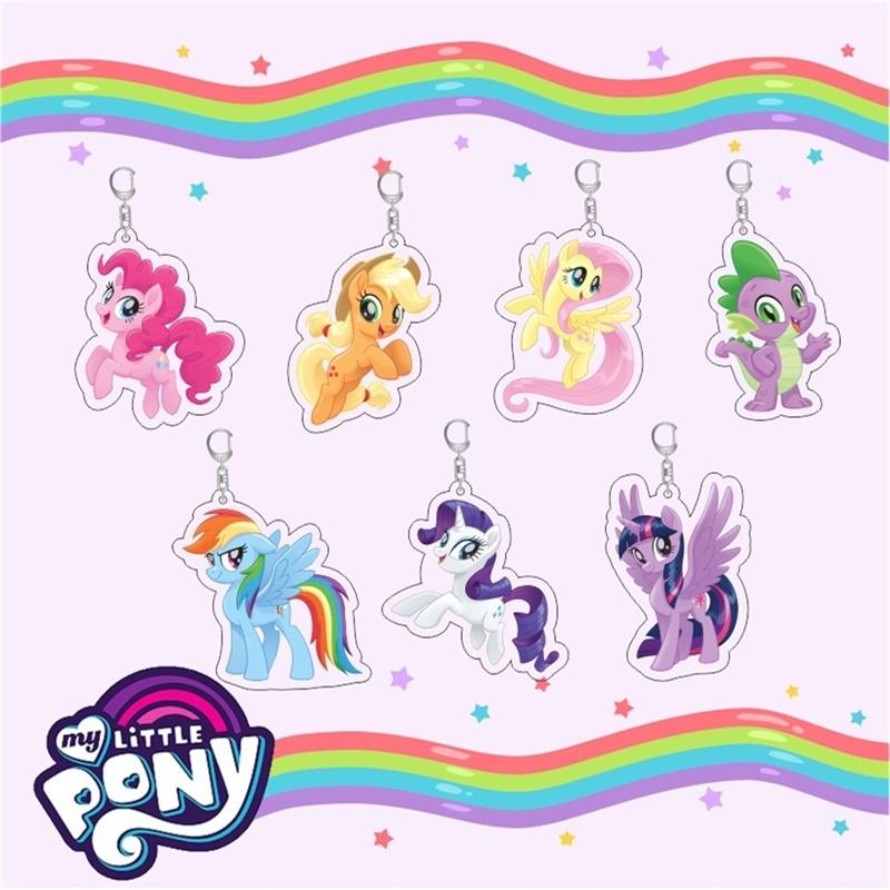 Pony Little My Pinkie Pie Pendants Keychain Rarity Decor Cartoon Cute Gifts Doll