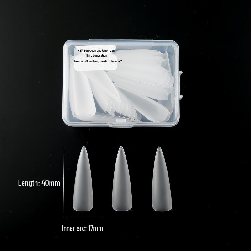 Huashengmei 3rd Gen Seamless Frosted Ultra-Thin False Nails Refill
