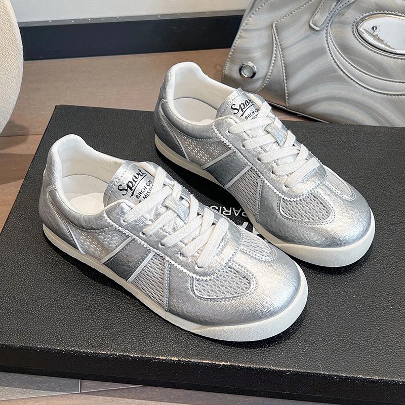 Mesh Breathable Forrest Gump Shoes Women's 2025 Spring and Summer New Retro Flat-bottomed German Training Shoes Versatile Sports and Leisure Litt