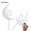 White Diamond Moon Star Alloy Fairy Wands Princess Wands for Kids Angel Wand for Party Costume Wedding Birthday Party 49cm