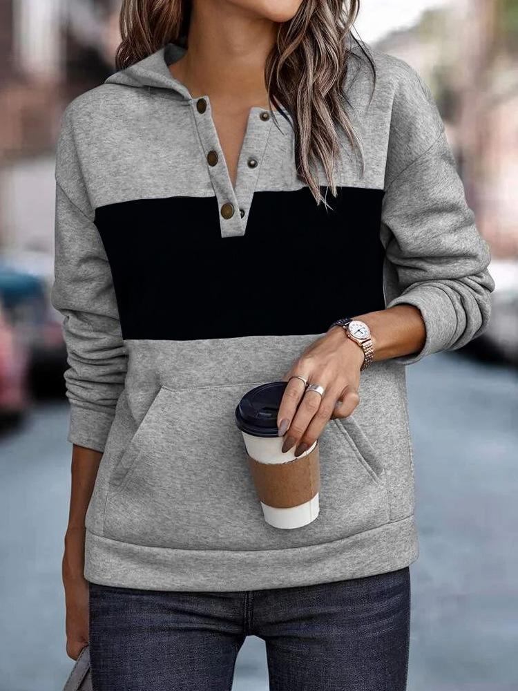 2025 New Women's Casual Hooded Long-sleeved Pullover Regular Multi-color Sweatshirt