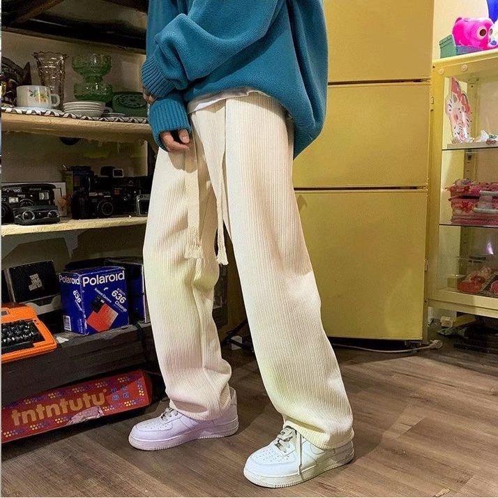Chao Lun Bu Chao brand sweatpants corduroy loose straight casual pants men's high street wide-leg pants