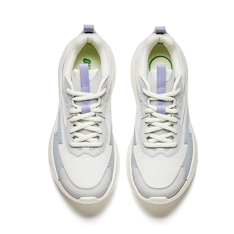 Anta Comfortable Fashionable Non-Slip Wear-Resistant Low-Top Casual Running Shoes Women sneaker White Gray 922515516-1