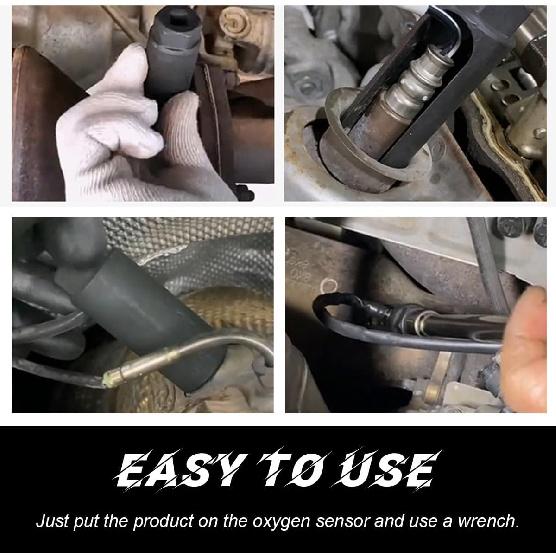 Oxygen Sensor Socket With Side Wire Cutout, 1/2" Drive By 7/8" 6-Point O2 Sensor Fit All Vehicles O2 Removal And Tallation, Offset Oxygen Sensor
