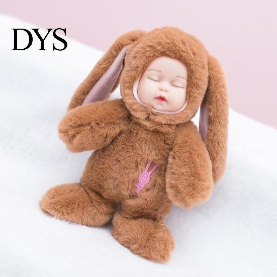 Niedliches Langohr-Kaninchen, weiches Plüschtier, schlafende Hasenpuppe für Kinder, Geburtstagsgeschenk