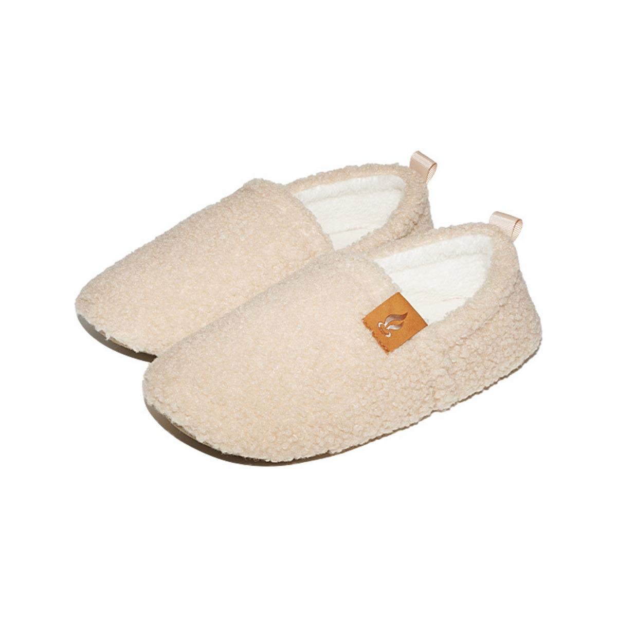

Indoor Warm Home Cotton Shoes, Anti Slip Warm Cotton Slippers, Winter Thick Confinement Shoes 36-37 бежевий