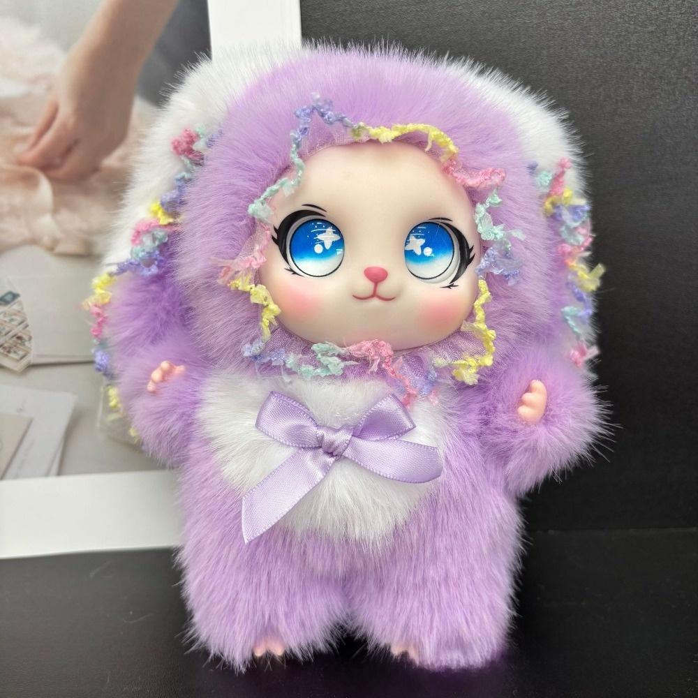 Bag Hanging Rabbit Plush Keychain Big Ear Car Key Ring Delicate Bunny Doll Pendant Gift For Girls