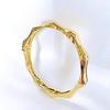 Bamboo Joint Colorfast Gold Bracelet for Women – European & American Style, High-End Alloy Jewelry