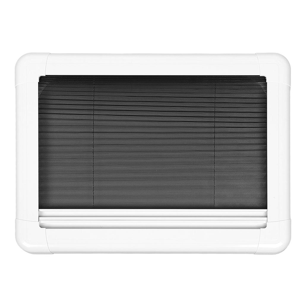 550x400mm RV Push Out Window Rounded Acrylic Insulating Glass Double Layer UV Proof with Insect Net Privacy Curtain for