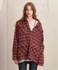 SUNBURNPROJECT Pocket Overfit Check Shirt, Burgundy