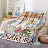 Cute Cardcaptor SakuraPrint Flannel Blanket, High quality Comfortable for All Seasons, Home Decor, Warmth and Comfort