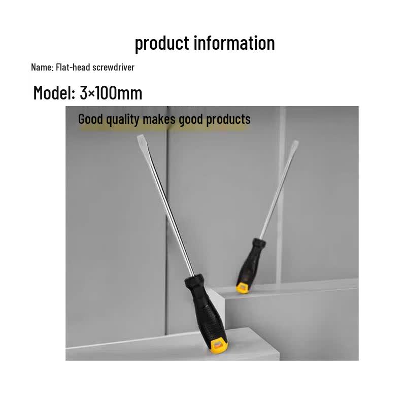 Deli 3x100mm Flat-head Screwdriver