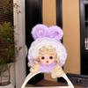 Cute Lace Rabbit Ear Curly Hair Vinyl Doll Pendant Backpack Hangings Decoration Gifts