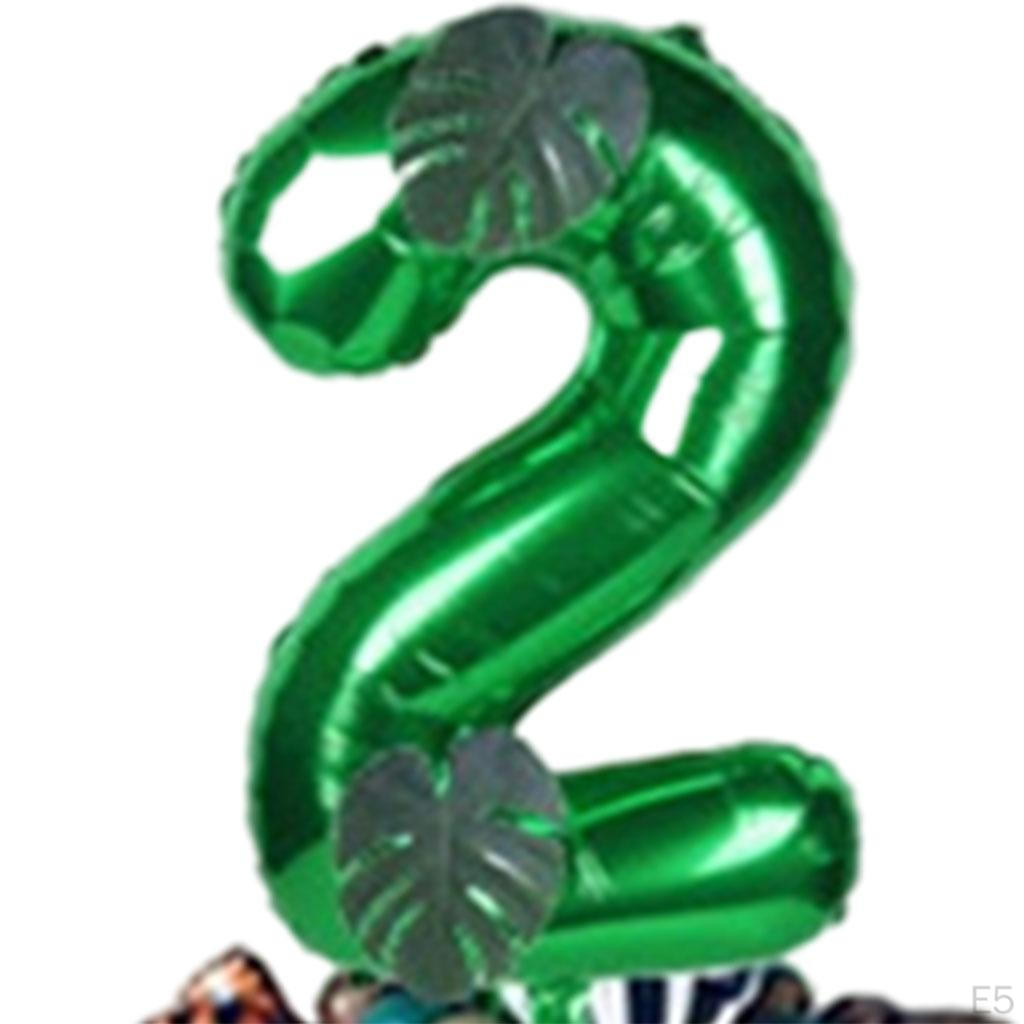 28 Pieces Jungle Animal Balloons Leaves Decor Theme Cute Green Aluminum Latex Balloon for