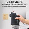 Mini Portable Electric Fan Heater Wall Plug-In with Thermostat for Home Office Desk Warmer Heating Stove