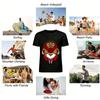 Grumpy Donut Superhero Fun Print Casual Short Sleeve Top Pure cotton T-shirt