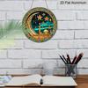 2D Flat Humorous Round Aluminum Decorative Plaque Room Decoration- 1pc Farmhouse Style Islamic Wall Art- Round Hanging Sign Home, Garden, Porch, And