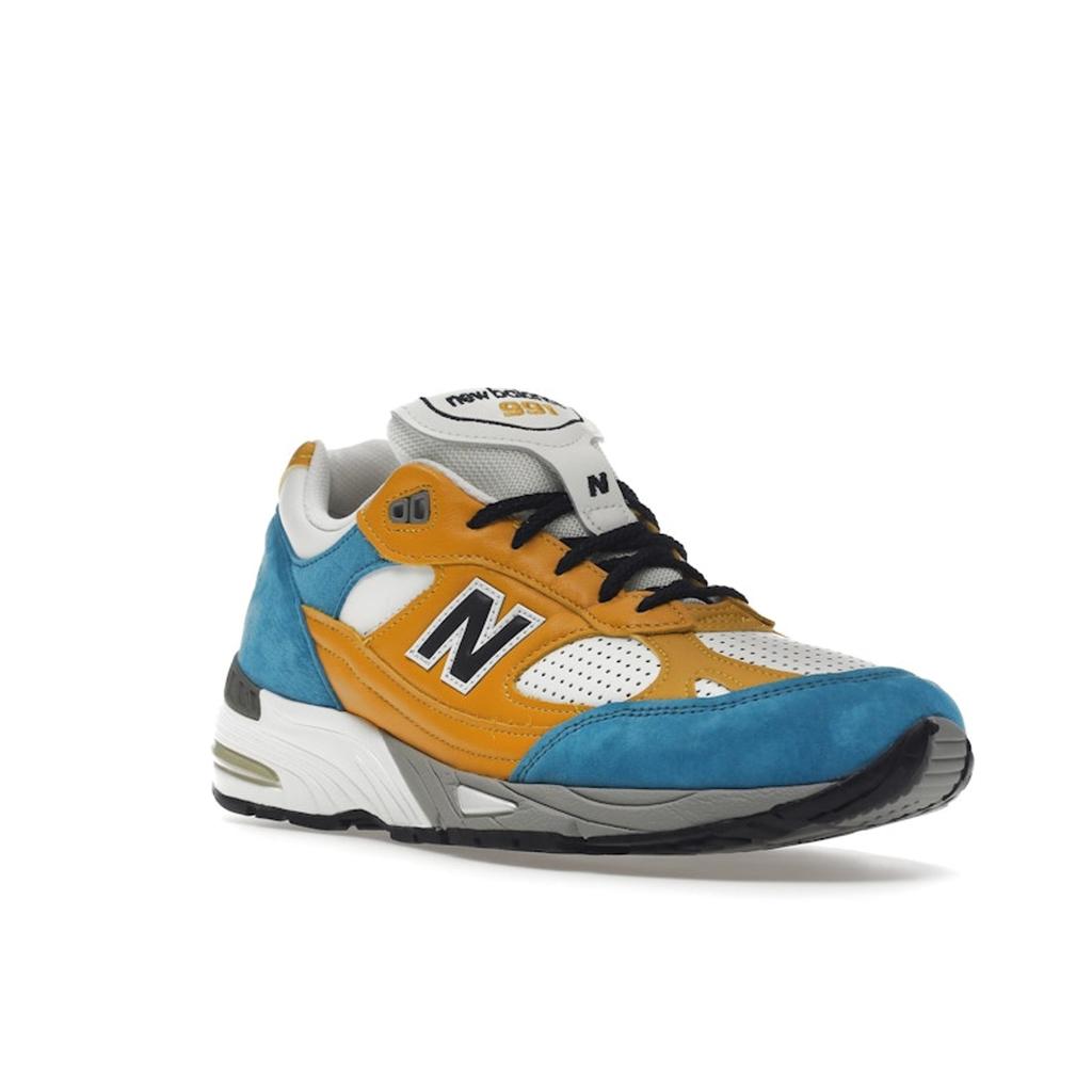 Sneakersnstuff x New Balance 991 Made in England Blue Yellow Men Sneakers Orange White Grey M991EF