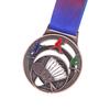 1Pc Metal Badminton Award Medals With Neck Ribbon Gold Silver Bronze Prizes Award Medal For Kids Sports Competition Games