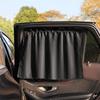 1/2Pcs With Suction Cup Car Side Window Curtains Heat Insulation Car Sunshade Car Curtain  For Baby